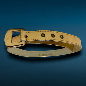 Vintage 1980's Bambi Sz 26 Metallic Gold Skinny Disco Belt New Wave Punk Retro